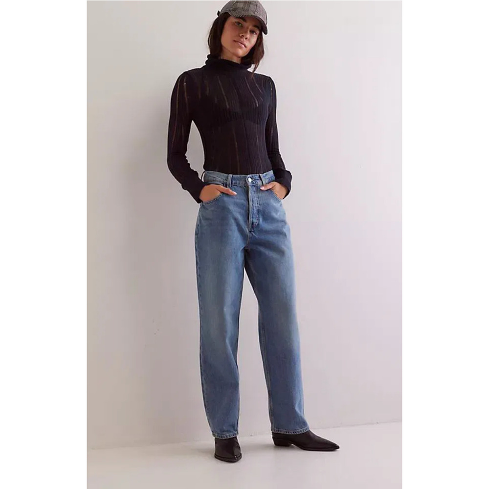 NWT Free People We The Free Cora Long Rise‎ Slouchy Jeans Size 27 Baggy